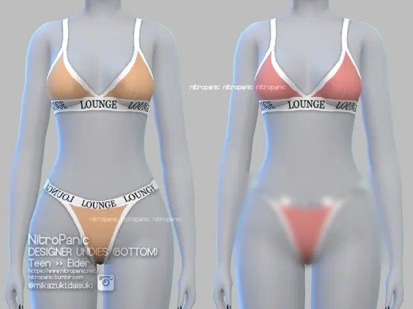 Alpha Designer Undies (TOP) by nitropanic - The Sims 4 Custom Content