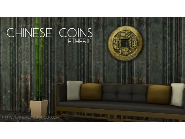 Alpha CHINESE COINS by ethericall - The Sims 4 Custom Content