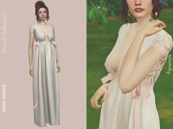 Alpha Anne Wedding Dress - The Sims 4 Custom Content