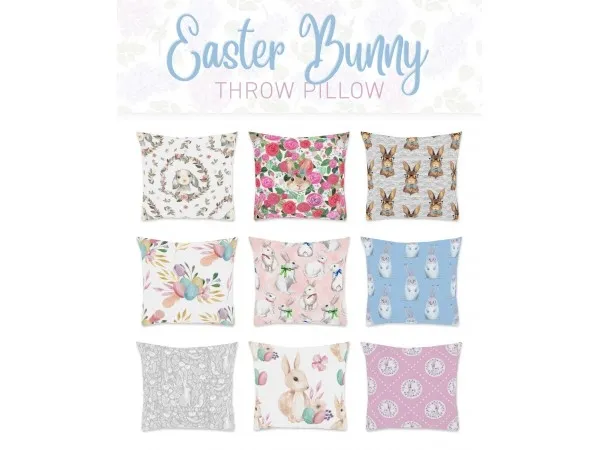 Maxis Match Easter Throw Pillows sims4 by simplistic - The Sims 4 Custom Content