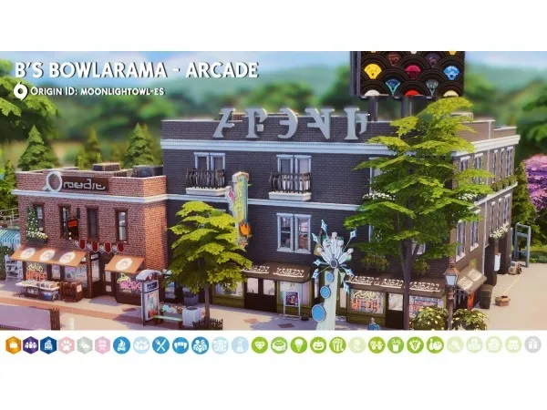 Maxis Match moonlightowl es BS BOWLARAMA ARCADE I REBUILDING SIMS 3 - The Sims 4 Custom Content