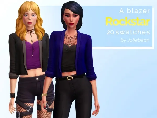 Maxis Match joliebean Rockstar a blazer - The Sims 4 Custom Content