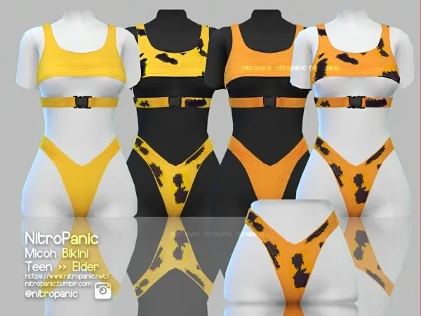 Alpha Micoh Bikini (BOTTOM) - The Sims 4 Custom Content