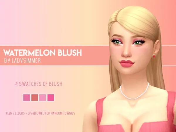 Maxis Match Watermelon Blush - The Sims 4 Custom Content