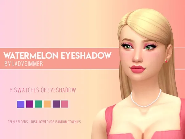 Maxis Match Watermelon Eyeshadow - The Sims 4 Custom Content