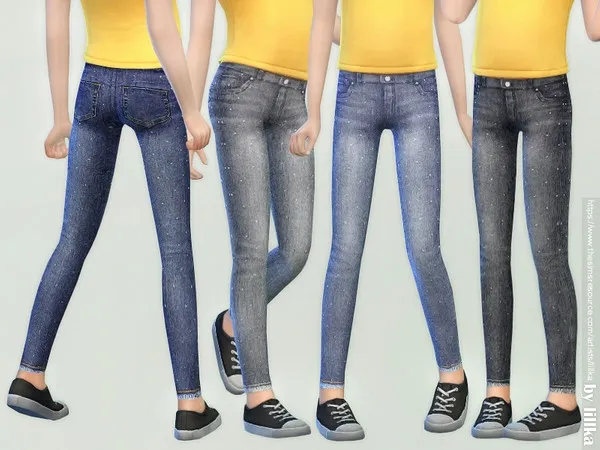 Alpha Skinny Jeans for Girls 02 - The Sims 4 Custom Content