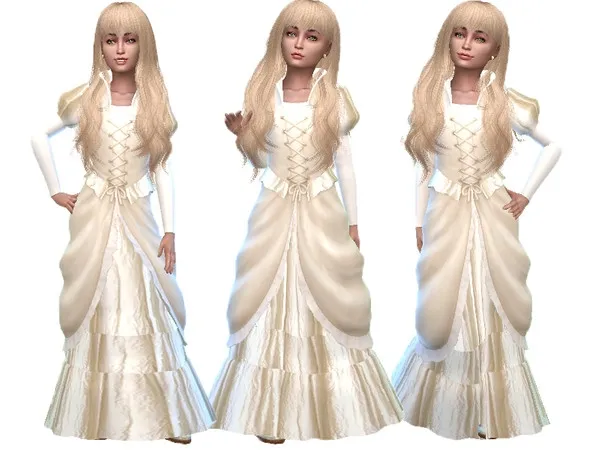 Alpha Ivory formal dress - The Sims 4 Custom Content
