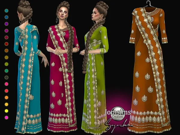 Alpha Sojorhana dress - The Sims 4 Custom Content