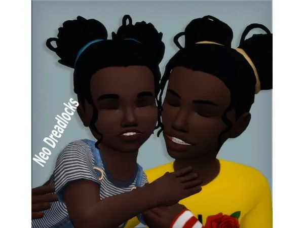 Alpha Morgan Folami Neo Curly Puffs by simsfinds - The Sims 4 Custom Content