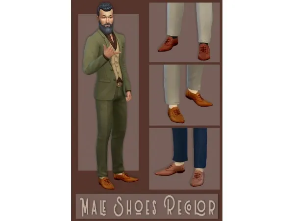 Maxis Match mmoutfitters FANCY FEET A MALE BGC SHOE RECOLOR - The Sims 4 Custom Content