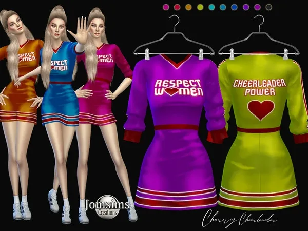 Alpha Cherry cheerleader dress - The Sims 4 Custom Content