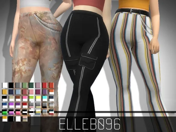 Alpha High Waisted Flared Pants (base game) - The Sims 4 Custom Content