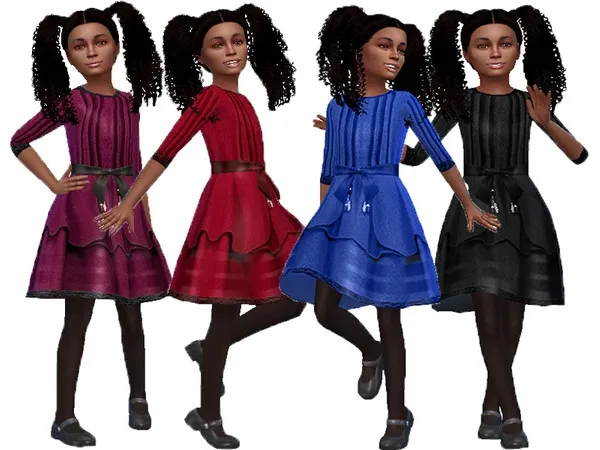 Alpha Winter formal dress - The Sims 4 Custom Content