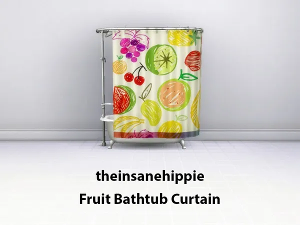 Alpha Fruit Bathtub Curtain - The Sims 4 Custom Content