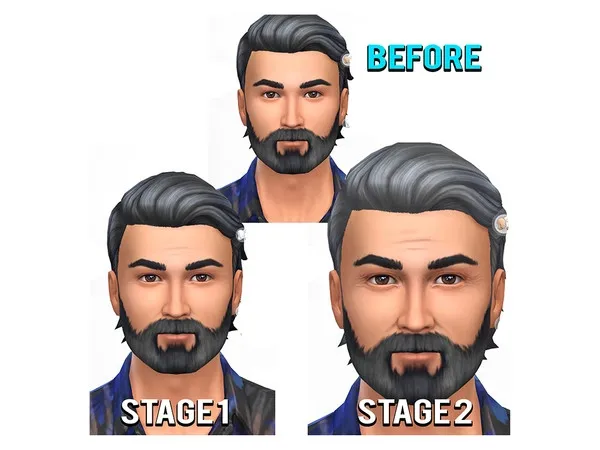 Maxis Match Gradual Aging Wrinkle Set - The Sims 4 Custom Content