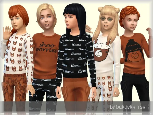 Alpha Shirt Lama - The Sims 4 Custom Content