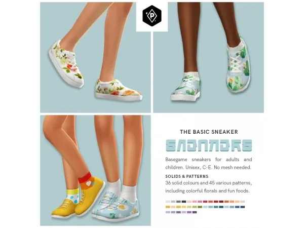 Maxis Match pleyita THE BASIC SNEAKER - The Sims 4 Custom Content