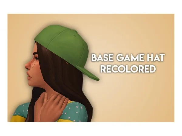 Maxis Match tartette Base Game Hat Recolored - The Sims 4 Custom Content