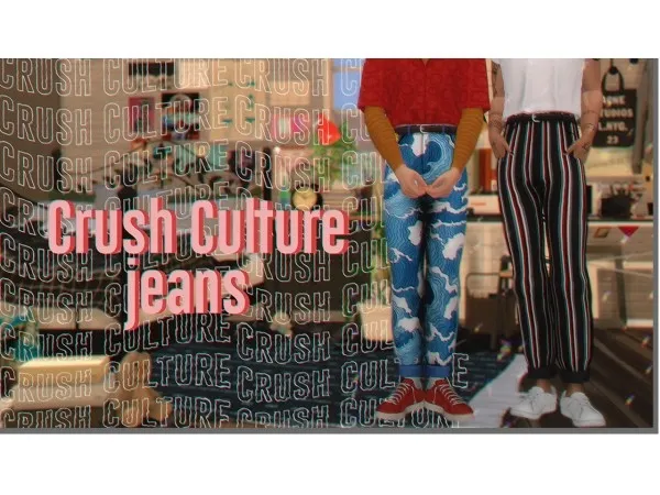 Maxis Match Crush Culture Jeans by roseyki - The Sims 4 Custom Content