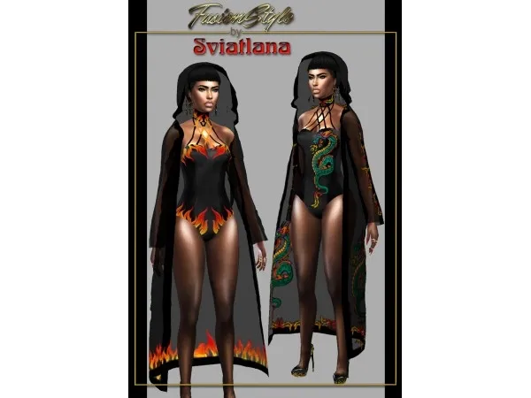 Alpha fusionstyle by sviatlana Cloak Body - The Sims 4 Custom Content