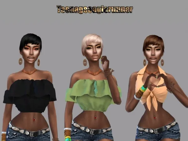 Alpha teenageeaglerunner2 Pixie Cut Hair Recolor by simsfinds - The Sims 4 Custom Content