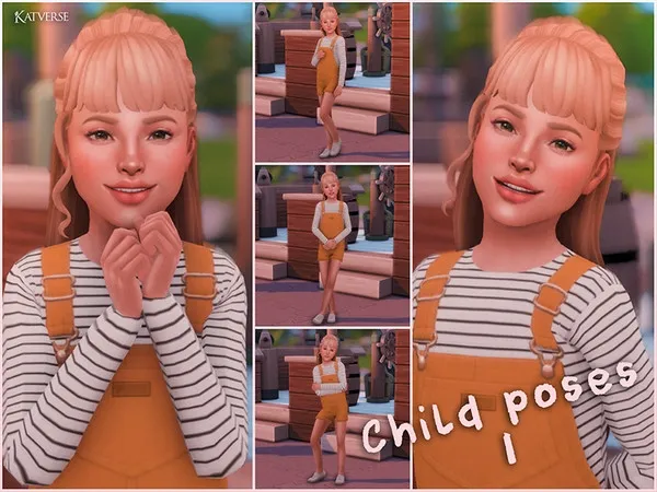 Alpha Child Pose Pack 01 - The Sims 4 Custom Content