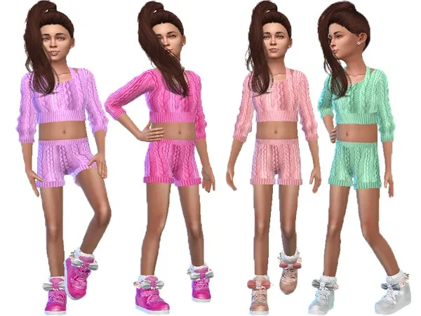 Alpha Knitted short suit - The Sims 4 Custom Content