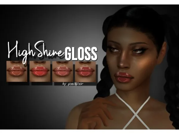 Alpha High Shine Gloss by simsfinds - The Sims 4 Custom Content