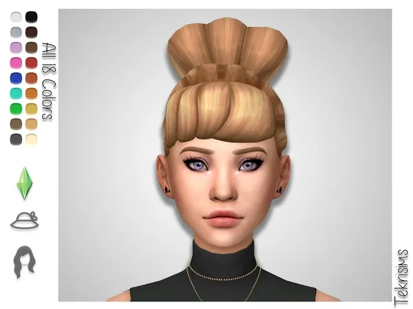 Maxis Match Cinderella Bun (Cartoon) - The Sims 4 Custom Content