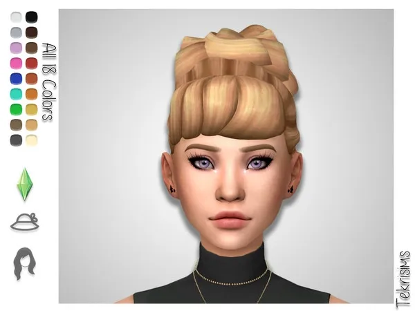 Maxis Match Cinderella Bun (Realistic) - The Sims 4 Custom Content