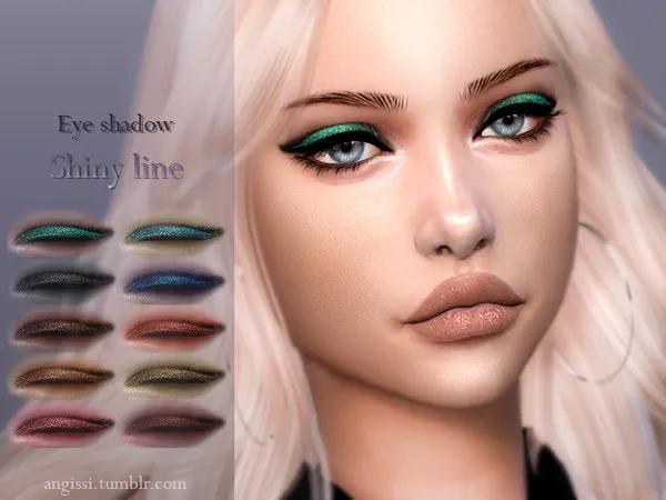Alpha Eye shadow Shiny line - The Sims 4 Custom Content