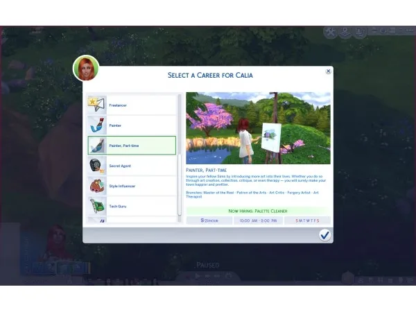 Mix Part time Painter [ new branches] by Arialyx - The Sims 4 Custom Content