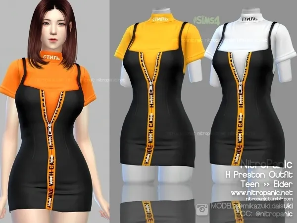 Alpha H Preston Outfit by nitropanic - The Sims 4 Custom Content