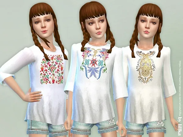 Alpha Girls Boho Blouse - The Sims 4 Custom Content