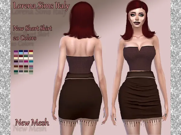 Alpha Short Skirt Indian style - The Sims 4 Custom Content