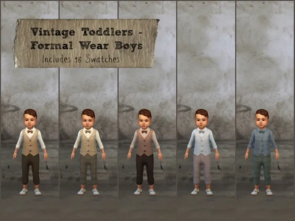 Vintage Toddlers Formal Wear Boys Seasons needed - The Sims 4 Custom Content