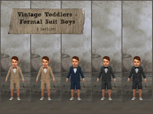 Vintage Toddlers Formal Suit Boys - The Sims 4 Custom Content