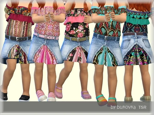 Alpha Skirt Boho - The Sims 4 Custom Content