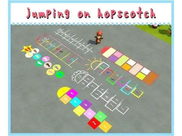 Alpha Jumping on hopscotch Carpet luckyday by a - The Sims 4 Custom Content