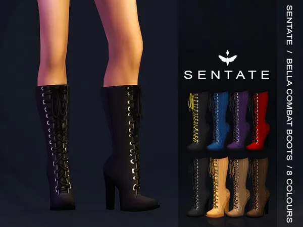 Maxis Match Bella Combat Boots - The Sims 4 Custom Content