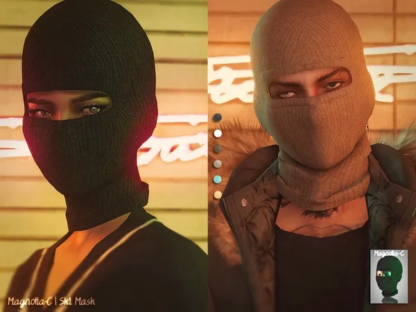 Alpha Magnolia C Ski Mask - The Sims 4 Custom Content