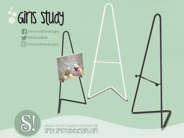 Girls Studio easel - The Sims 4 Custom Content