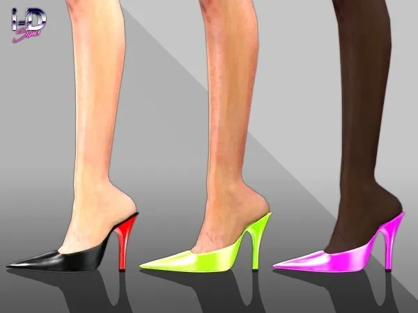 Alpha BARBARELLA HIGH HEEL MULE by polygoncouture - The Sims 4 Custom Content