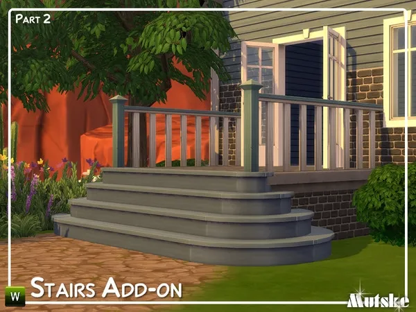 Alpha Stairs Add on Part 2 - The Sims 4 Custom Content