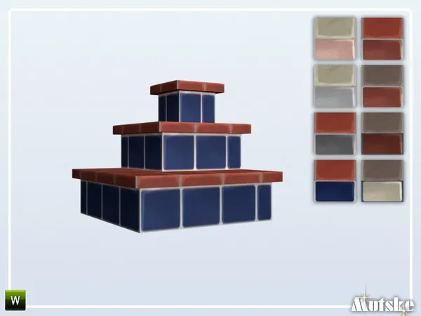 Stairs Add on Tidy Tiled 3 steps Corner - The Sims 4 Custom Content