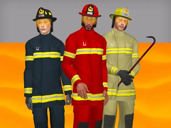 Alpha Firefighter Set - The Sims 4 Custom Content