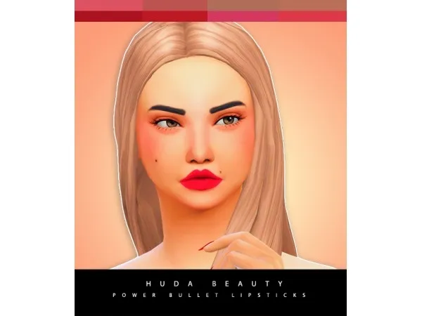 Maxis Match HUDA BEAUTY POWER BULLET LIPSTICKS by crazycupcakefr - The Sims 4 Custom Content