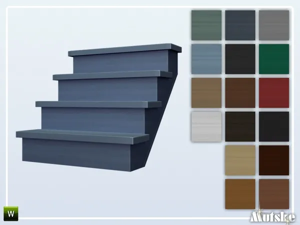 Stairs Add on Unremarkable Staircase 4 steps - The Sims 4 Custom Content