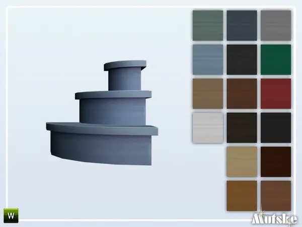 Stairs Add on Unremarkable Staircase 3 steps Round - The Sims 4 Custom Content