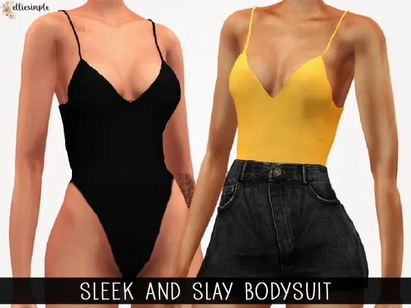 Alpha Elliesimple Sleek Slay Bodysuit - The Sims 4 Custom Content